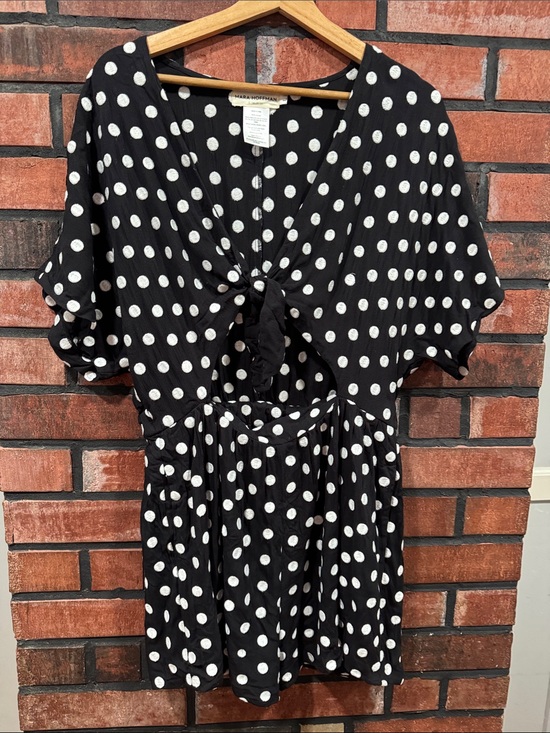 Mara Hoffman Other - mara hoffman Polka Dot Tie-Front Black romper